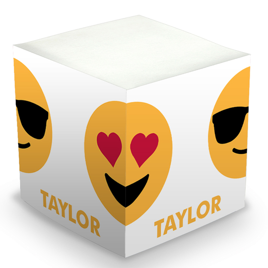 Emoji Repeating Faces Sticky Memo Cube